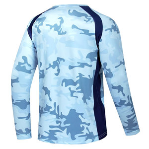 T-shirt à manches longues pour homme, respirant, à séchage rapide, imprimé, UPF50, polyester/nylon, pour les activités de plein air comme la randonnée/la pêche - Product Image 2