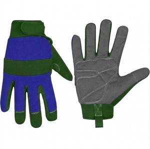 Guantes de Mecánico de Poliéster con Palma Verde, Muñequera Ajustable, Antideslizantes, Antiestáticos, Resistentes al Calor, Sin Silicona - Product Image 5