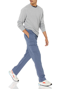 Contrast Stitch Details Sweat Pants Men Solid Heavy Weight Fleece Outdoor Casual Sportswear Trousers Bundle New - Product Image 5