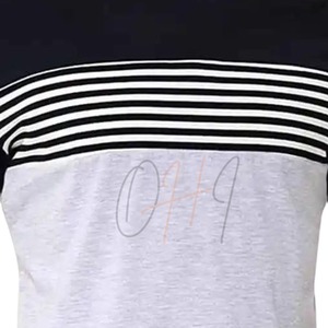 T-shirt décontracté pour homme à manches courtes, surdimensionné, avec panneaux tie-dye, col rond, 100% coton, été - Product Image 4