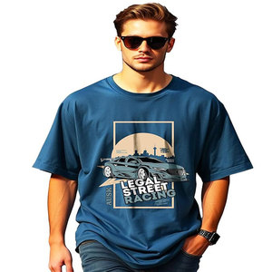 T-shirt vierge surdimensionné à épaules dénudées en coton 100% de 240g de haute qualité avec logo personnalisé pour hommes, vente en gros - Product Image 1