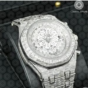 Reloj de Lujo para Hombre Charm, de Acero Inoxidable, Caja de 40 mm, Movimiento Mecánico, Fecha Automática, Detalles de Diamantes, Correa con Botón de Presión y Cierre Oculto - Product Image 5