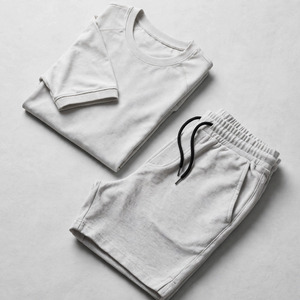Conjuntos Deportivos de Talla Grande para Hombre, 2 Piezas, Estilo Y2K, Personalizados con Logotipo, 100% Algodón, Camiseta Deportiva para Hombre - Product Image 4