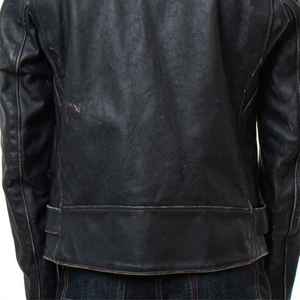 Veste en cuir véritable pour homme sur mesure, style vintage usé, veste de motard, ceinturée, en cuir de vachette, coupe ajustée, style punk rock, manteau d'extérieur - Product Image 4