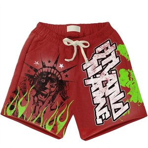 New Demanding Custom Mens Acid Washed Shorts Vintage Style Distressed Cotton Summer Casual Streetwear Fashion Breathable Comfort - Product Image 1
