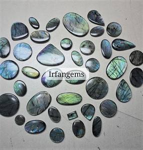 Cabujón de Labradorita Verde Natural 100% de Alta Calidad, Cristal de Fuego Verde, Piedra de Labradorita Pulida de Calidad, Tamaños Variados - Product Image 2