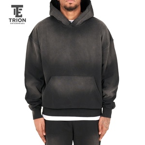 เสื้อฮู้ดดี้สตรีทแวร์ทรงโอเวอร์ไซส์แบบทำสีซีดสไตล์วินเทจสำหรับผู้ชาย ดีไซน์ใหม่สำหรับฤดูหนาว เสื้อฮู้ดดี้ผู้ชายแบบทำสีซีด - Product Image 3