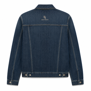 Custom Wholesale Men's Classic Vintage Blue Denim <b>Jacket</b> Casual Slim Fit Button Down Streetwear Cotton Jeans Trucker Coat - Product Image 3