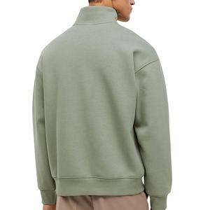 เสื้อสเวตเชิ้ตผู้ชายแบบซิปครึ่งตัว เสื้อสเวตเชิ้ตผู้ชายแบบสั่งทำพิเศษจากผ้าไผ่ เสื้อสเวตเชิ้ตผู้ชายแบบสวมหัวลำลอง เสื้อสเวตเชิ้ตคอกลมทรงโอเวอร์ไซส์ 2026 - Product Image 4