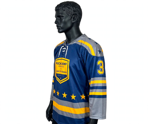 Maillots de Hockey Personnalisés pour Adultes – Collection Dégradé Graffiti Coloré Rétro Vintage Respirant à Col V Décontracté – Vente en Gros - Product Image 3