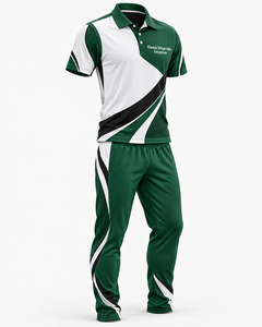 <b>Men's</b> Teal <b>Black</b> Color Block <b>Polo</b> <b>Shirt</b> and Pants Set Breathable Sublimation Sports Jersey - Product Image 4