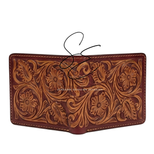 Handcrafted Real Genuine Leather <b>Wallet</b> For Men Maroon Bifold Short <b>Card</b> <b>Holder</b> <b>Wallet</b> with Cash & Bill Slots Cowboy Gifts - Product Image 4