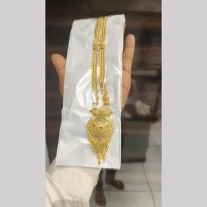 ชุดสร้อยคอยาวดีไซน์หรูหราแบบมีนาคารี รุ่น Royal Forming Designer Meenakari รหัสสินค้า 11059016GL ชุบทอง เหมาะสำหรับสวมใส่ทุกวัน พร้อมชุดต่างหูเก๋ไก๋ - Product Image 1