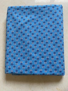 Blue Hand Block Printed Cotton <b>Fabric</b> Mini Floral Jaipur Sanganeri Dress Material Apparel Textile Wholesale India - Product Image 2