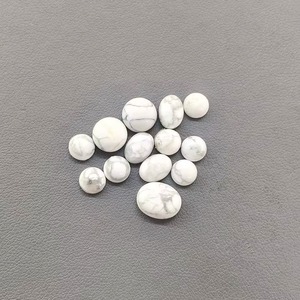 Pierre précieuse cabochon en howlite naturelle en gros, ovale/ronde/en forme de goutte, pour la fabrication de bijoux DIY - Product Image 4