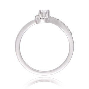 Bague unisexe en argent 925 plaqué, diamant minimaliste taille brillant rond couleur D, cadeau de fiançailles, bijou pour femme - Product Image 2