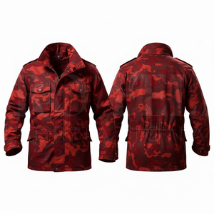 <b>Heavy</b> <b>Duty</b> OEM ODM Camouflage Outdoor Windproof Utility Work Jacket <b>Coat</b> Multi Pocket Long Sleeve Casual Custom Logo Jacket - Product Image 3