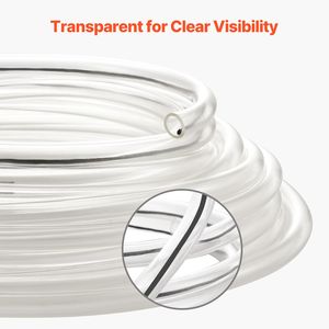 Tubo in PVC Trasparente 3/8" ID X 1/2" OD, 50FT, Spessore Parete 1/16, Flessibile e Tagliabile - Product Image 4