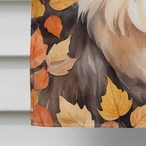 Gran Multicolor gato persa hojas de otoño Bandera de poliéster manga de porche poste decorativo patio Banner ilustraciones colgante de pared tamaño de la casa - Product Image 4