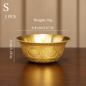 Brass Serving <b>Bowl</b> Antique Style Gold Plated <b>Metal</b> <b>Bowls</b> for Wedding Gifts and Premium Table Decorative Brass Serving <b>Bowl</b> - Product Image 3