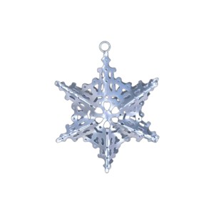 Ornements suspendus en forme de flocons de neige métalliques pour la décoration de sapin de Noël au meilleur prix - Product Image 1