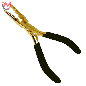 Pinzas Profesionales de Acero Inoxidable para Extensiones de Cabello, Herramienta de Anillo Micro de 2 Orificios, Plateadas, Duraderas, para Salón, OEM, Venta al por Mayor, IMANS - Product Image 4