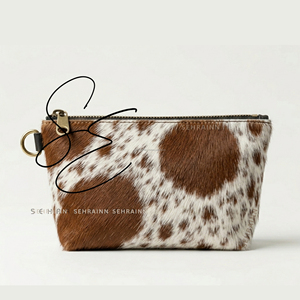 Trousse de Toilette Mini en Cuir Véritable Tendance 2026 – Petite Pochette de Voyage en Cuir de Vachette pour Cosmétiques, Organisateur de Maquillage avec Fermeture Éclair, Trousse de Toilette (Dopp Kit) - Product Image 1
