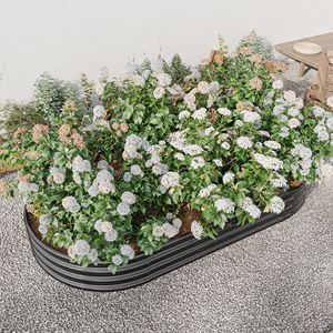 Large Oval Metal Raised Garden Bed Black Outdoor <b>Planter</b> for Flowers <b>Vegetables</b> and Plants - Product Image 6