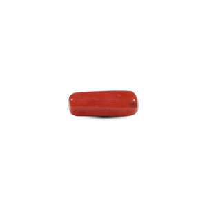Handcrafted Synthetic Red Coral Oval Cabochon 6.3 Carat Loose Gemstone for Fine Jewelry - Product Image 2