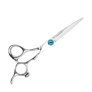 Tijeras de Peluquería Profesionales de 6 Pulgadas, Blancas, Integradas, de Acero Inoxidable, para Desdoblado y Recorte de Cabello, Tipo Liu Haiping - Product Image 1