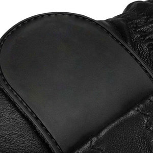 High Quality Customizable All Black Cabretta Leather Men's Golf Gloves with Rubber <b>Strap</b> Anti Slip Breathable Soft Grip - Product Image 3