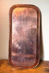 Bandeja Rectangular de Cobre Martillado, Decorativa Rústica, Artesanía Metálica, para Servir, Decoración del Hogar, Cocina, Mesa de Comedor - Product Image 5