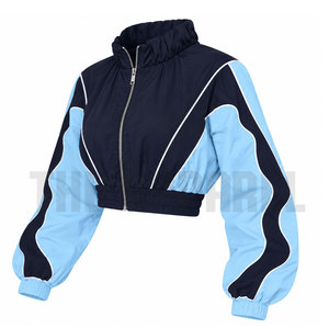 Custom <b>Womens</b> Lightweight Oversized Waterproof Windbreaker Jacket Turn-down <b>Collar</b> Full Zip Casual Fashion Finished Private - Product Image 3