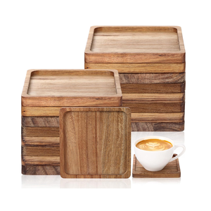 Vietnamese Wholesale Acacia Wood Square <b>Drink</b> <b>Coasters</b> for Home, Office, Cafe Table Decor Housewarming Gifts - Product Image 1