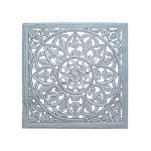 MDF Carving Wall Hanging Panel Hand Carved Luxury Decorative Square Shape Wall <b>Plaque</b> for Room Lobby Interior Home Decoration - Product Image 6
