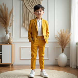 Conjunto de 2 Piezas para Niños, Traje Azul Marino, Blazer y Pantalones, Estilo Casual Elegante para Bodas y Fiestas - Product Image 4
