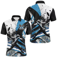 Polo de pickleball personnalisé rapide à séchage rapide, imprimé numériquement, respirant pour homme, maillot d'équipe léger, uniforme d'entraînement