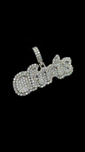 Colgante inicial de Hiphop 1.5in con S925 Iced VVS Moissanite Diamond Gold Plated Bling Rapper Name Pendant para fiestas - Product Image 5