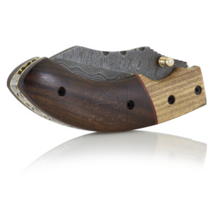 Wholesale Custom Handmade Damascus Deal DD-FK-755 Pocket Knife Rosewood Olive Wood Handle Outdoor Damascus Steel Clip Knife - Product Image 4