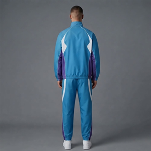 Survêtement pour homme de haute qualité, 100% nylon, couleur unie, style streetwear, logo imprimé sur mesure, coupe-vent, confortable - Product Image 4
