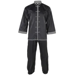 Uniforme de Kung Fu y Wushu Profesional Personalizado, Económico, 100% Algodón, con Logotipo Frontal, Unisex, para Adultos, Ropa de Artes Marciales - Product Image 4