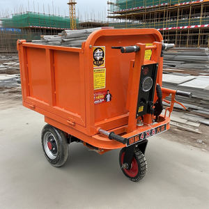 Chariot de 1.2m de long quatre portes peuvent être ouvertes avec des pédales debout Power Handy Wheelbarrow Garden Cart Hand Truck - Product Image 1