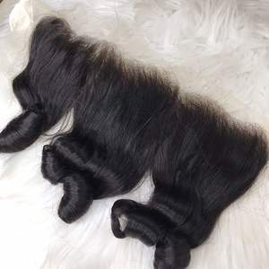 Rizos hinchables Trama del cabello Doble dibujado Cutícula virgen Alineada Rizado hinchable Rizo Extensiones de cabello humano vietnamita Paquetes - Product Image 5