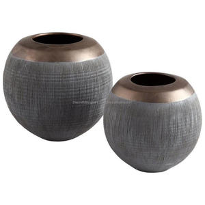 Round <b>Large</b> Flower Pots Floor Display Anti Slip Modern Planters Flower Vases Set Of 3 Elegant Look Bedroom Vase For Decoration - Product Image 1