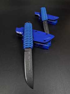 Mini Cuchillo Azul con Mango de Paracord, Bloqueo de Seguridad Retráctil y Cuchillas de Acero Inoxidable - Product Image 1