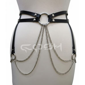 Cinturón de arnés con anillas en O estilo punk rock - Product Image 2