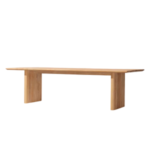 Mesa de Comedor de Exterior Moderna y Lujosa, Mesa Rectangular Grande de Madera de Teca Sólida con Base de Pedestal Resistente, Muebles para Todo Tipo de Clima - Product Image 1