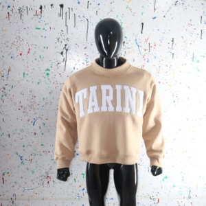 Sudadera TARINI con cuello simulado, 450 GSM, nombre personalizado, bordado en aplique, corte holgado, 100% algodón, felpa francesa. - Product Image 4