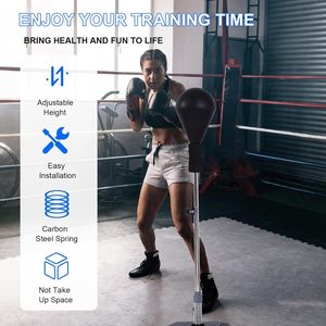 Punching Bag with <b>Stand</b>, Heavy <b>Boxing</b> Bag Height Adjustable Reflex Bar and Speed Punching Bag for Adults & Youth, Home Gym Train - Product Image 2