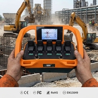 Système de télécommande hydraulique proportionnel sans fil à 5 canaux avec sortie PWM pour la rétrofit de machines de construction non destructives
